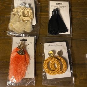 Four pairs of fashion earrings